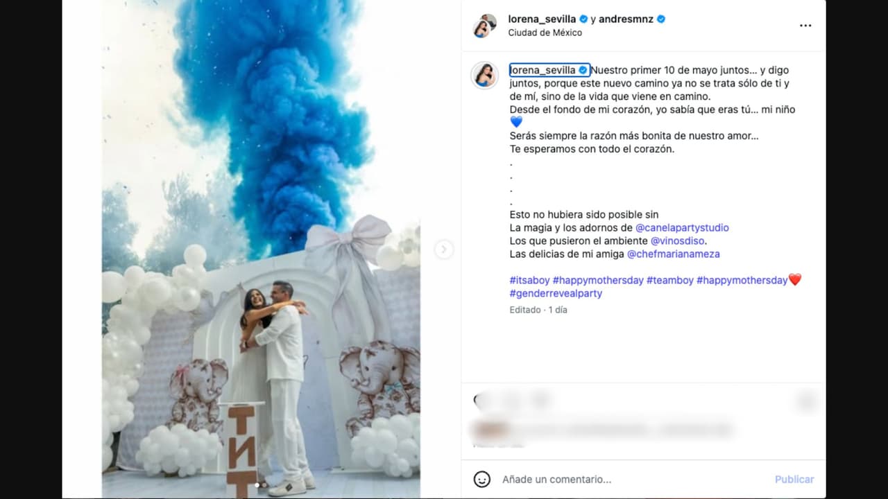 La actriz Lorena Sevilla revela que tendrá un niño