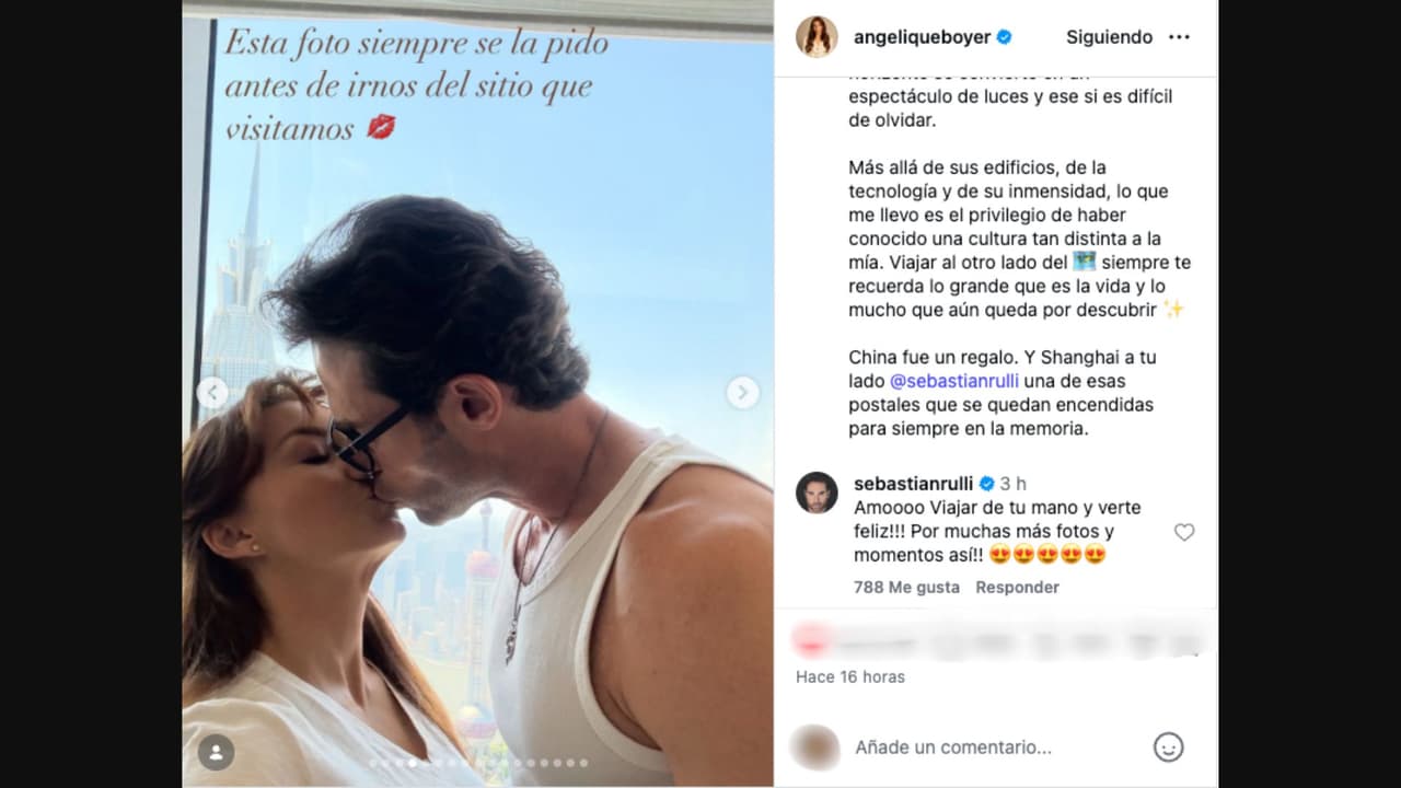 Angelique Boyer comparte nuevas fotos de su viaje a China con Sebastián Rulli