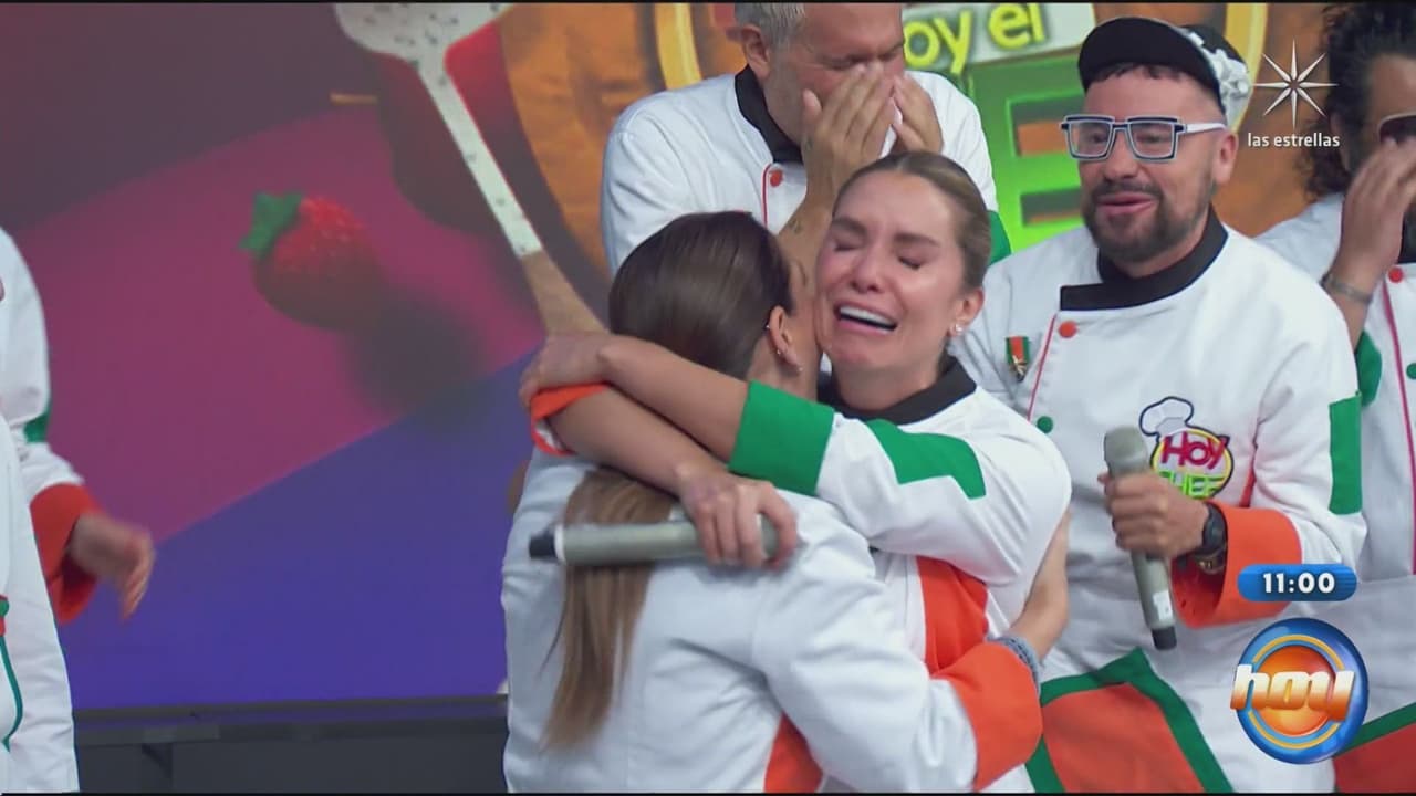 Andrea Escalona celebra, entre lágrimas, que fue salvada en Hoy soy el Chef.