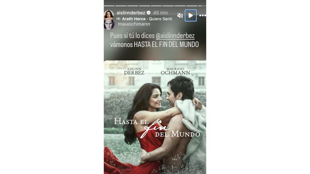 Aislinn Derbez y Mauricio Ochmann causan revuelo con foto juntos.