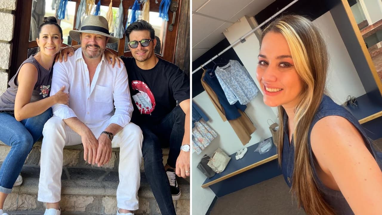 Arturo Peniche y sus hijos y la actriz Yuliana Peniche.