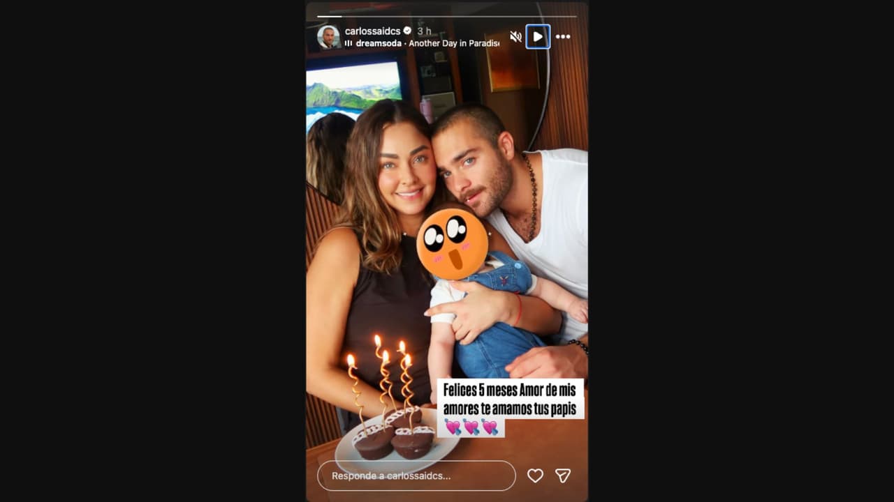 Claudia Martín y Carlos Said celebran los cinco meses de su bebé Máximo
