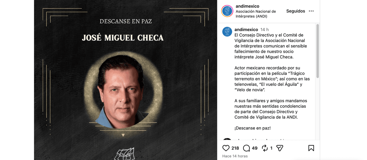 Muere querido actor de telenovelas de Televisa: entre lágrimas, lo despiden