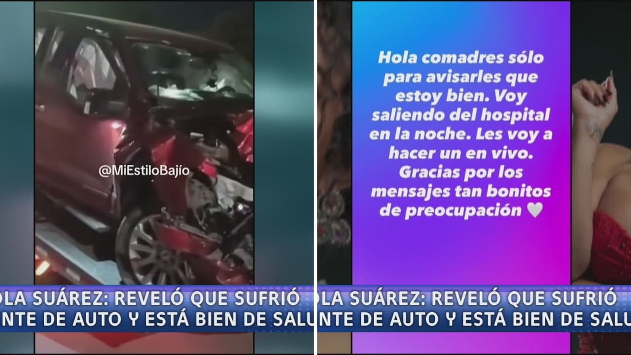 Paola Suárez sufre accidente.