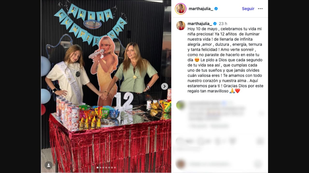 Martha Julia celebra el cumpleaños de su hija y el Día de las Madres