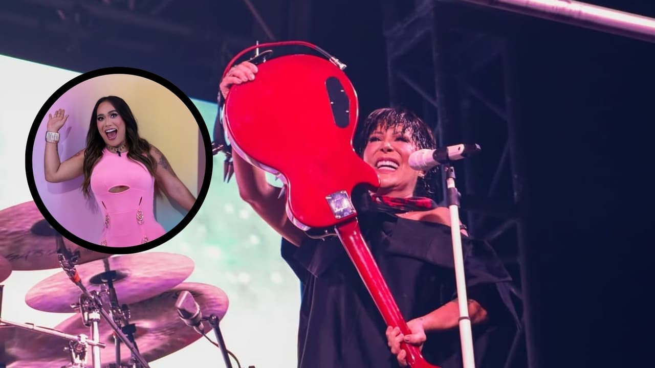 Alejandra Guzmán felicita a Karina Torres en pleno concierto