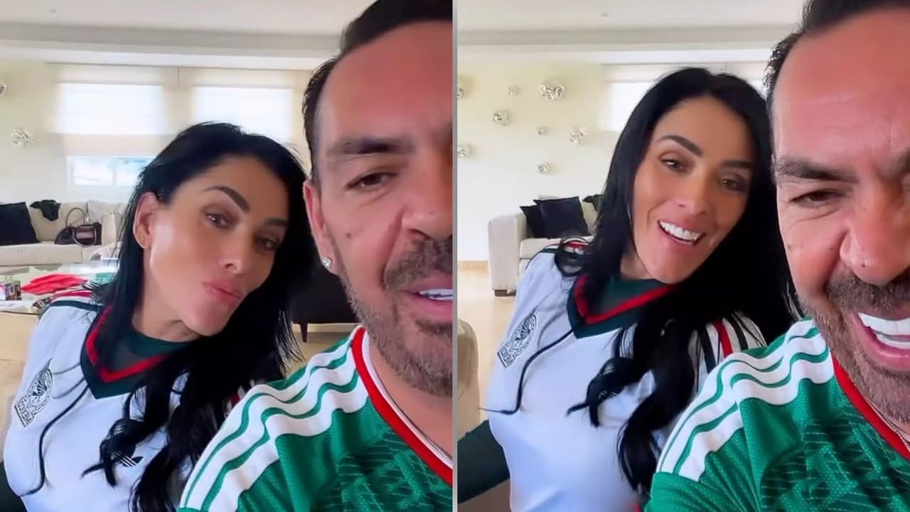 Marichelo y Jorge D'Alessio conviviendo durante el primer partido de México en el Mundial 2026