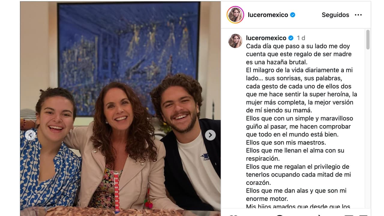 Lucero comparte, como pocas veces, foto con su hijo mayor.