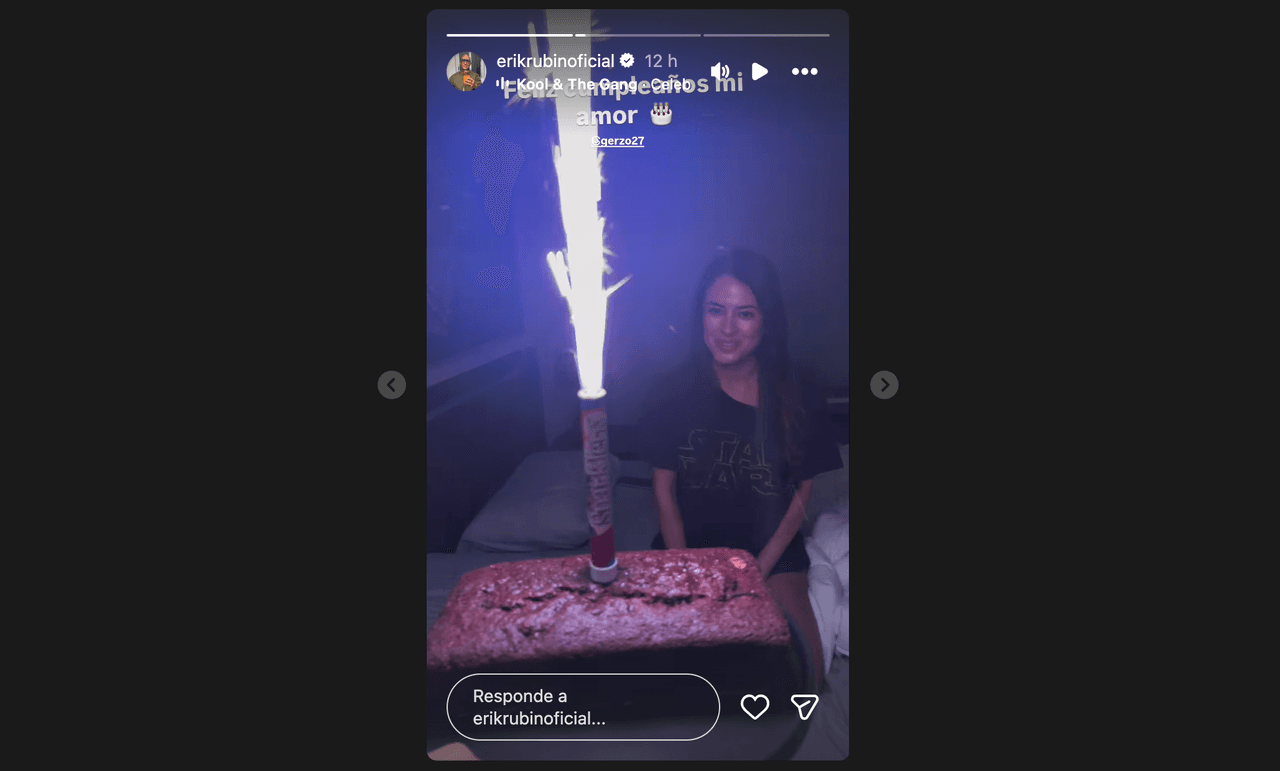 Erik Rubín sorprende a su novia por su cumpleaños: por primera vez, la llama 'mi amor' en público