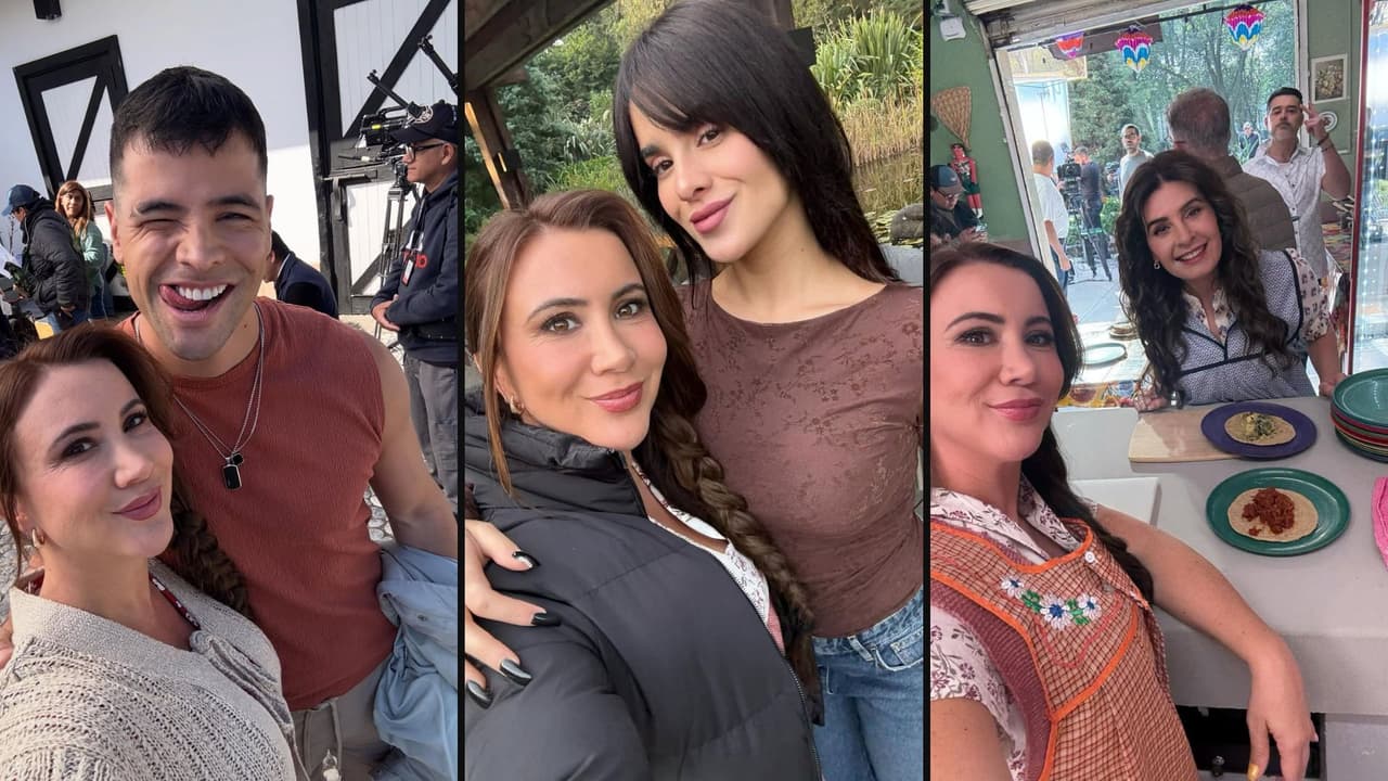 Mariazel junto al elenco de la telenovela 'Corazón de oro'